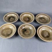 Blanot stoneware, series of 6 hollow plate vintage