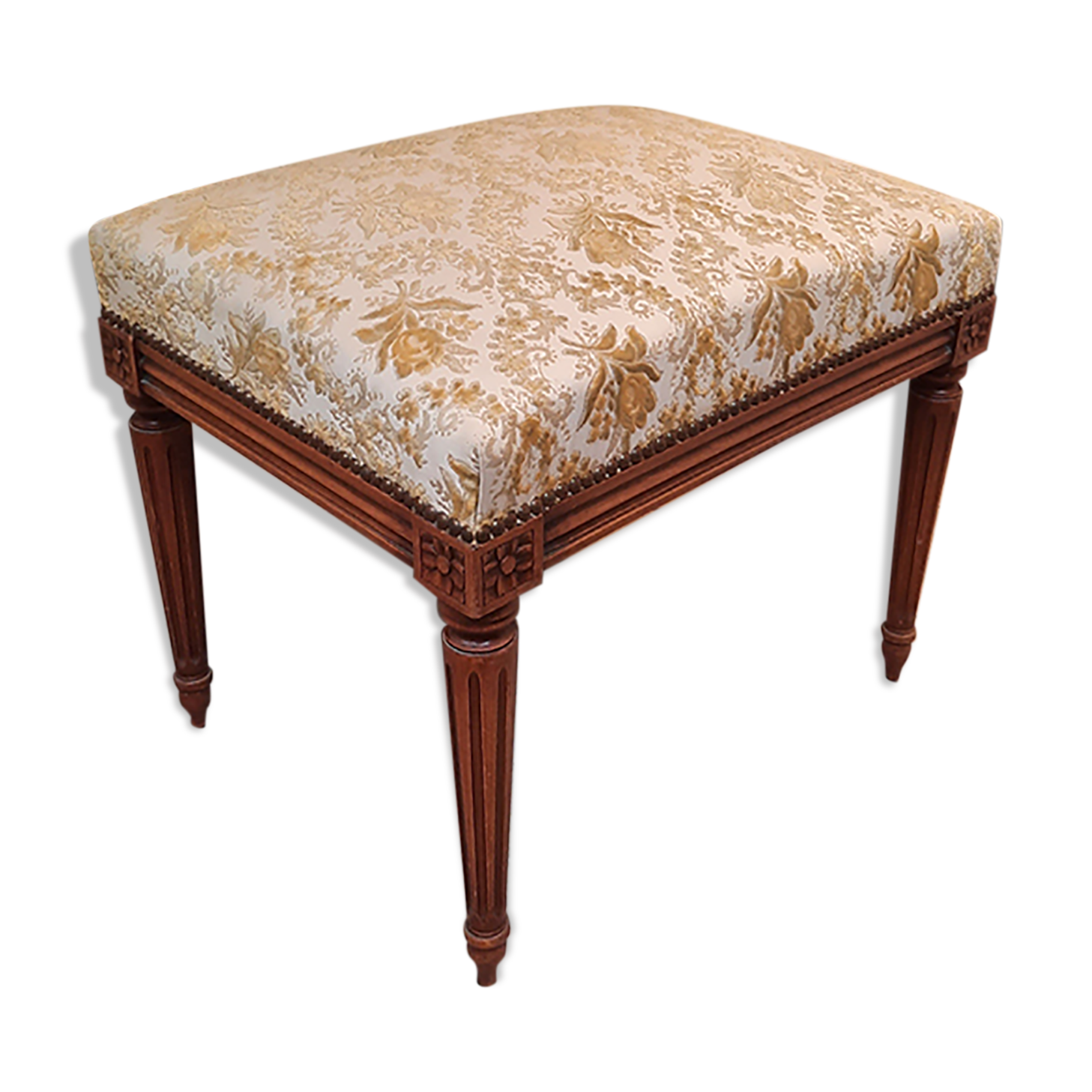 Pouf upholstered in Louis XVI style
