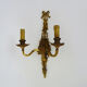 Vintage wall lamp decorated with ribbon and grape. Louis XVI style. XIXth