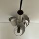 Suspension, brushed aluminum chandelier, Space Age style 1970s