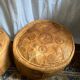 Duo de poufs en cuir