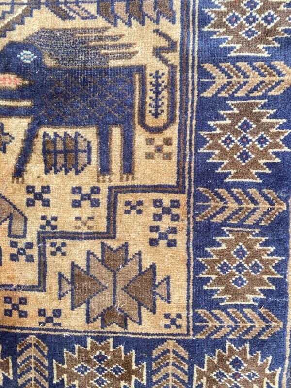 Vintage carpet Belutch 87x148 cm