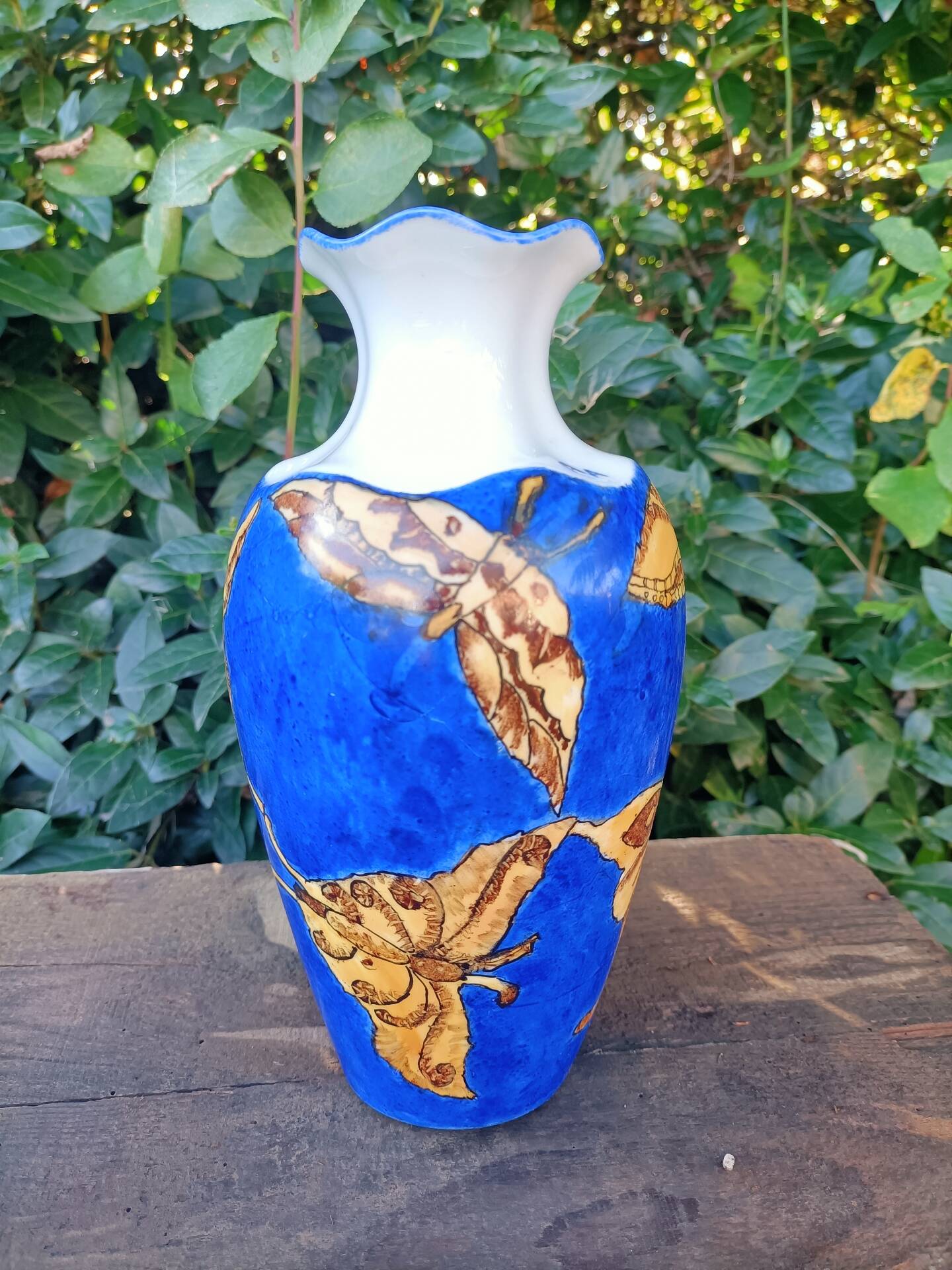 Vase Butterflies Limoges France