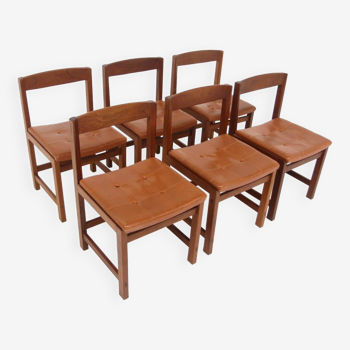 Set de 6 chaises "Corona", Lennart Bender, Ulferts, Tibro, Suède, 1960