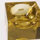 Vintage 1960s Yellow Crystal Ashtray, German Design