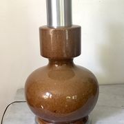Ceramic and aluminum lamp foot brushed 46cm