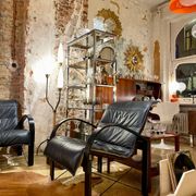 Pair of "Polhem" armchairs in leather by Tord Björklund for IKEA 1980.