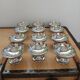 12 coupes à glace anciennes en inox