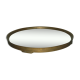 Plateau centre de table en bronze et miroir XIXe siècle