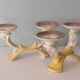 Set of 2 ceramic candle holders in the early twentieth century.