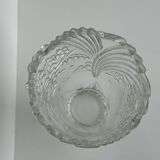 Glass vase with stylized flower pattern