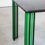 1980s Vintage Black and Green Dining Table – Bold Italian Design