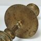 Pair of candle holders patinated bronze floral decoration early twentieth century