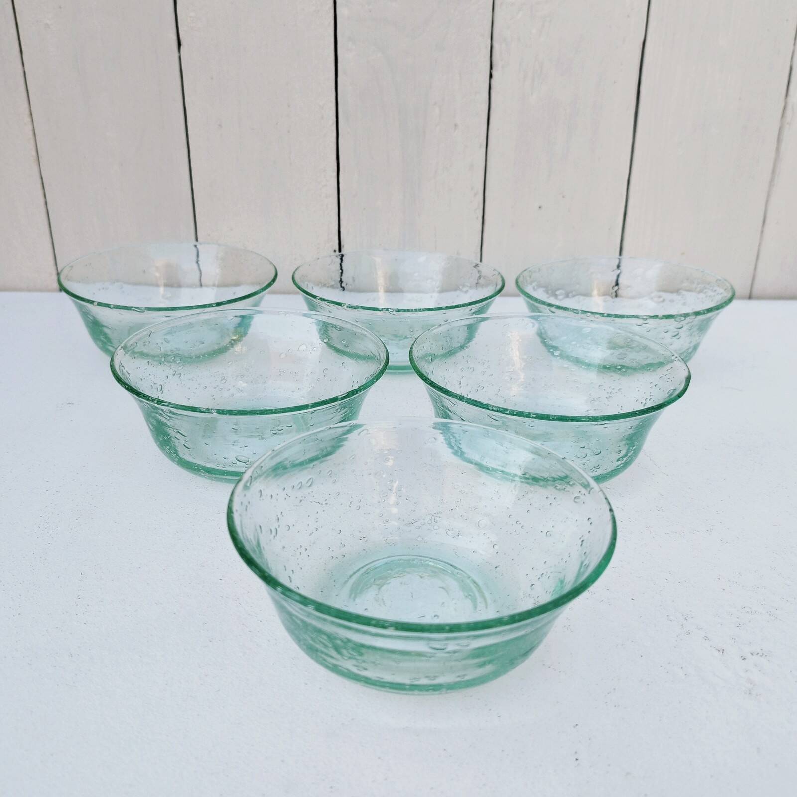 Vintage Biot glassware blown glass ramekins