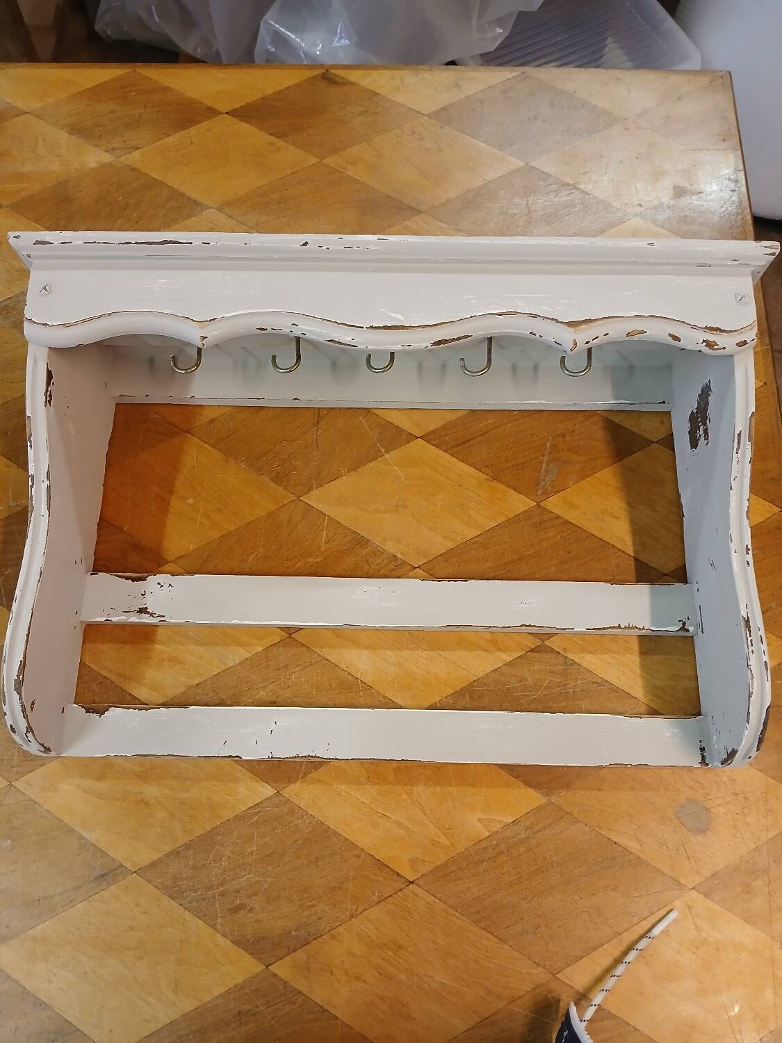 Étagère murale ancienne en bois