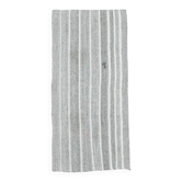 Tapis coureur kilim en laine et coton turc vintage noué à la main gris 95x196