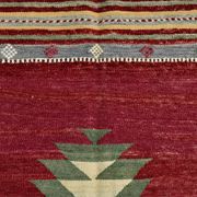Tapis Kilim moderne rouge doux 5x7, 156x224 cm