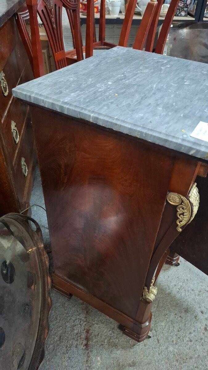 Empire mahogany bedside table