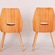 5 Czech Mid Century dining chairs, made 1950s by Tatra Nábytok. Jirák