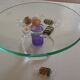 Montana glass footed bowl.Postmodern design