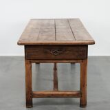 Antique French dining table made of fruitwood  from the late 18th century