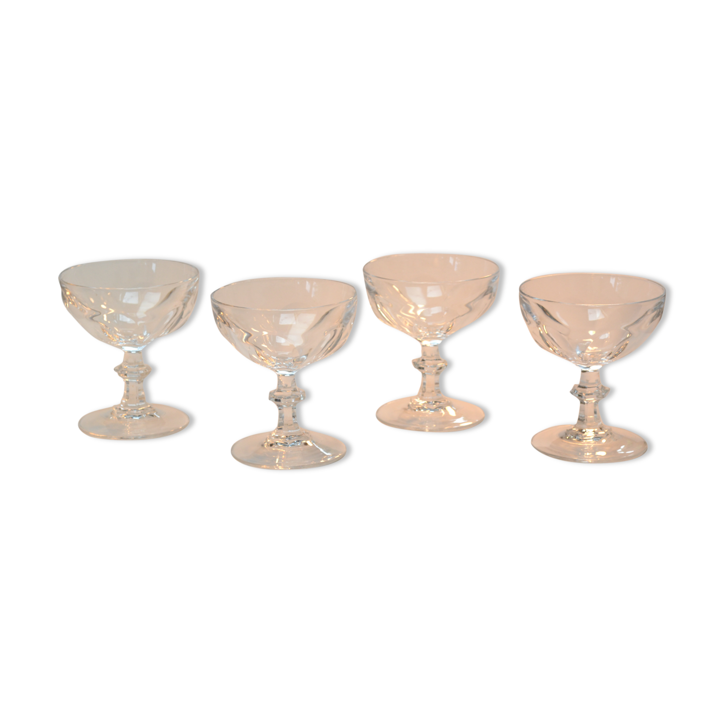 Champagne Crystal Art Deco cuts
