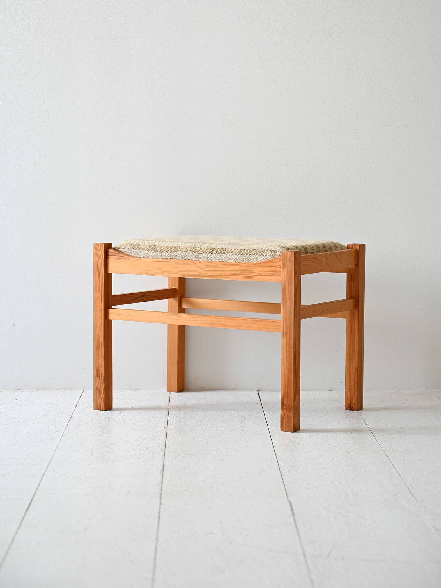 Scandinavian Oak Vintage Footstool