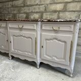 Regency style sideboard with red marble