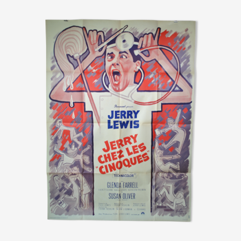 Affiche de cinéma Jerry chez les cinoques 120 x 160 Jerry Lewis