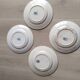 Flat plates (4) in earthenware from Saint Amand and Hamage, Terre de fer, Marie Louise model, c