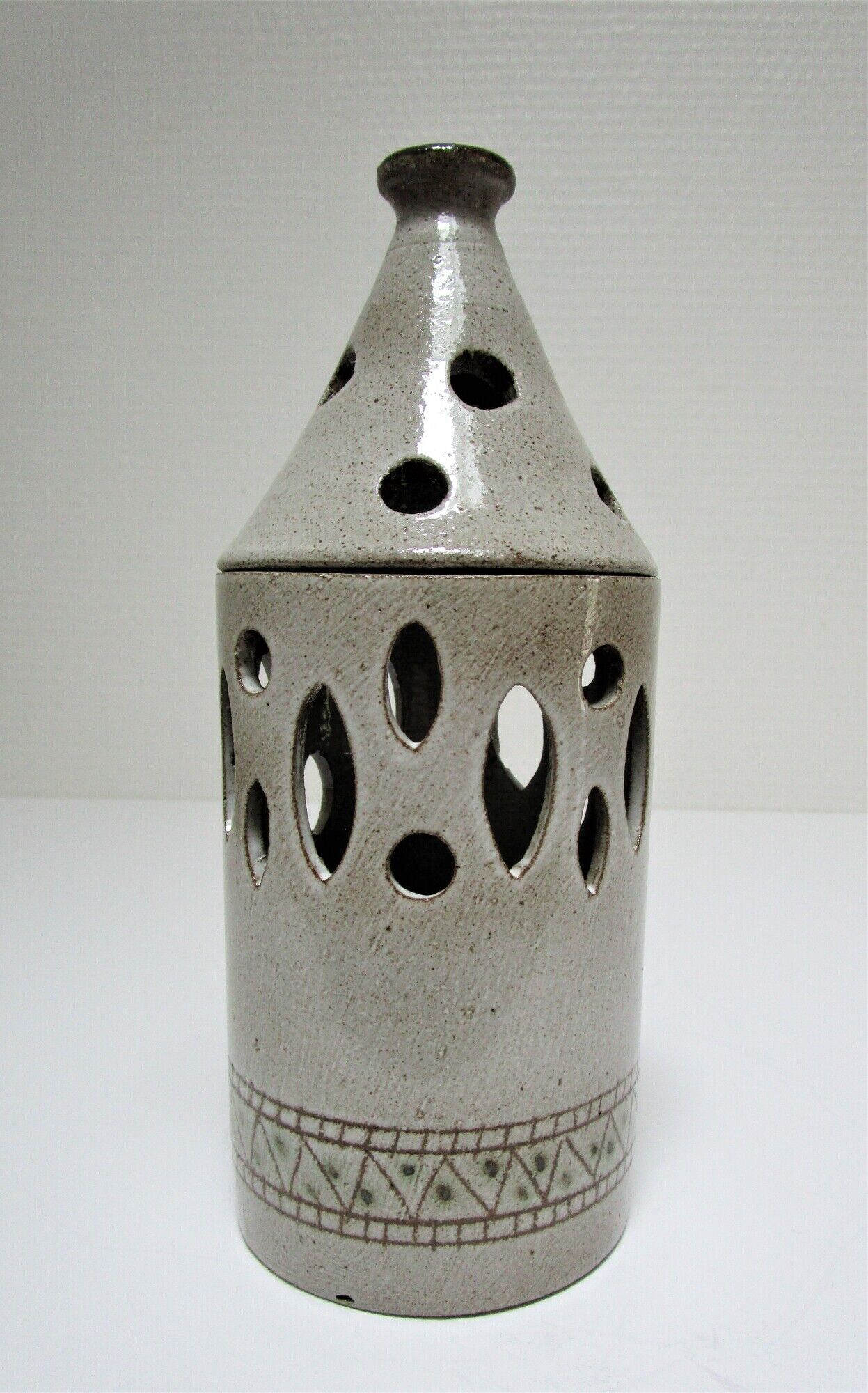 Photophore ceramic enamelled La Fagoterie vintage