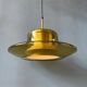 Suspension Space Age Dijkstra en verre fumé jaune, Mid-Century