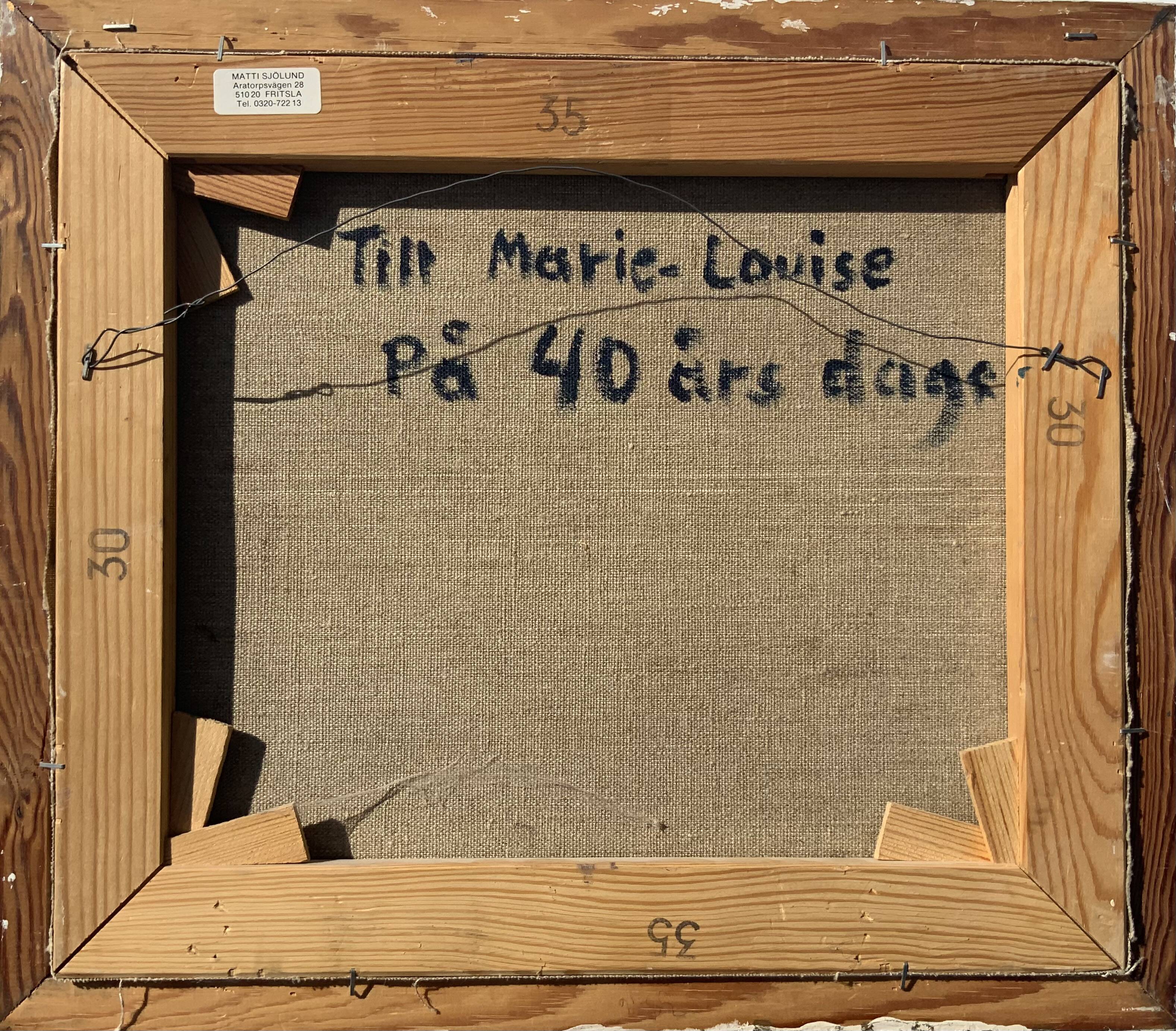 Vintage Modernist Swedish School Abstract Oil Painting