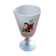 Vase white opaline decoration rosa indica cruenta