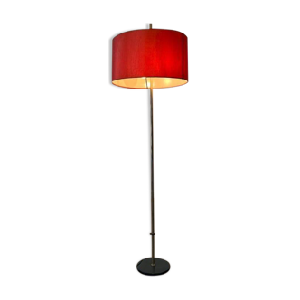 Lampe sur pied vintage orange rouge des années 70