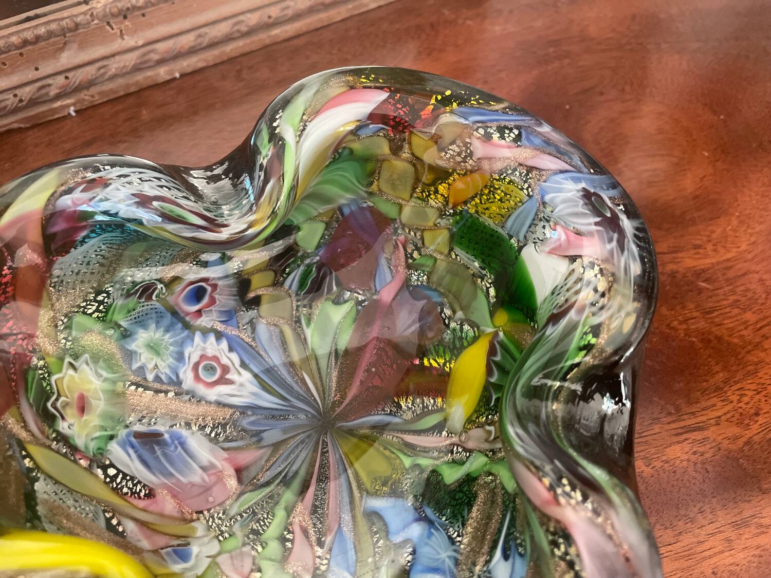 Murano “tutti frutti” AVEM pocket ashtray circa 1950