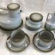 Rare coffee / tea service in Brenne sandstone "Grand Feu" - France 70s