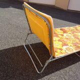 Vintage folding chaise chaise longue an 60 70