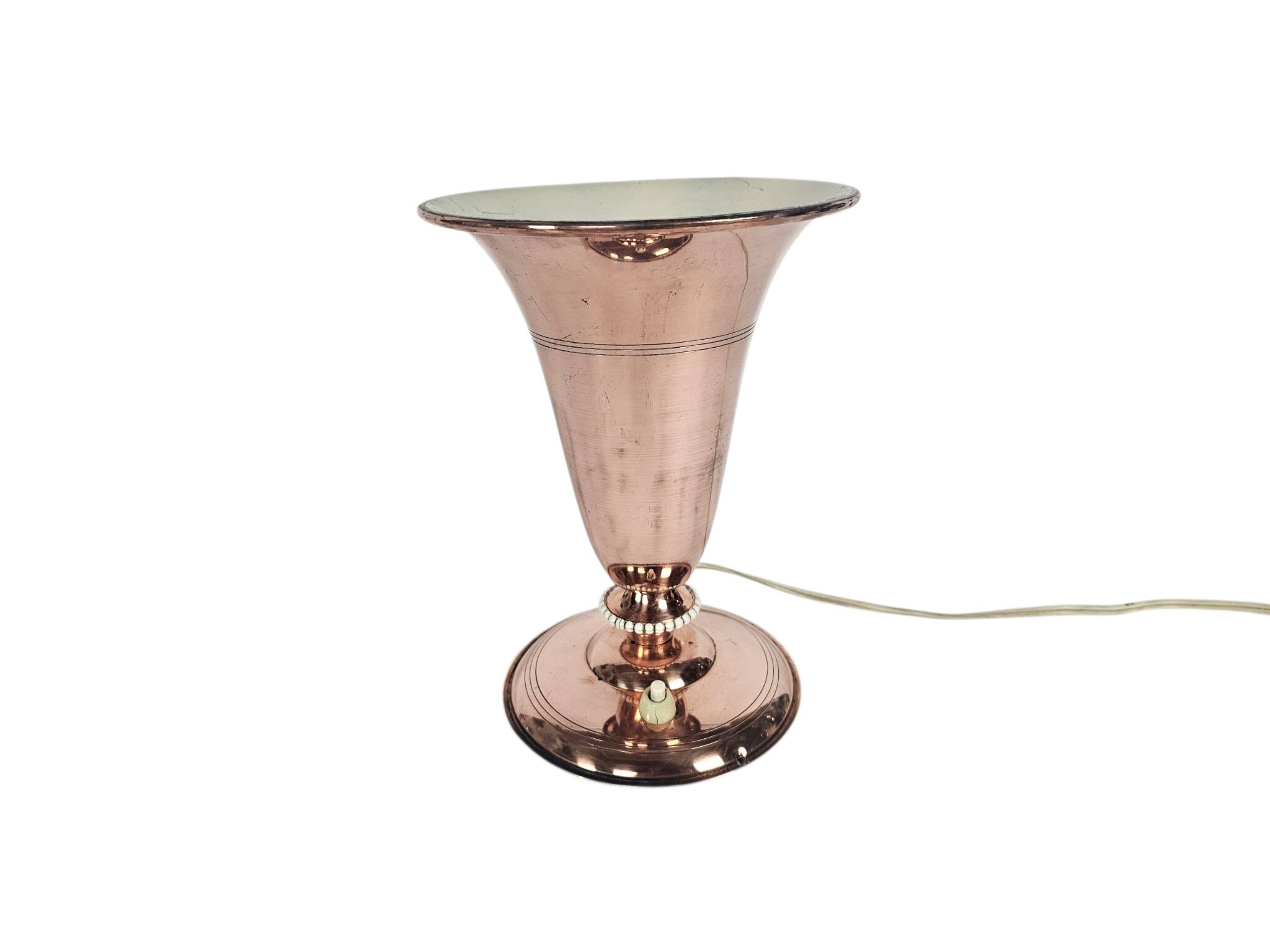 Art Deco - Goblet lamp - copper - Uplighter - Holland - 1st half of the 20t