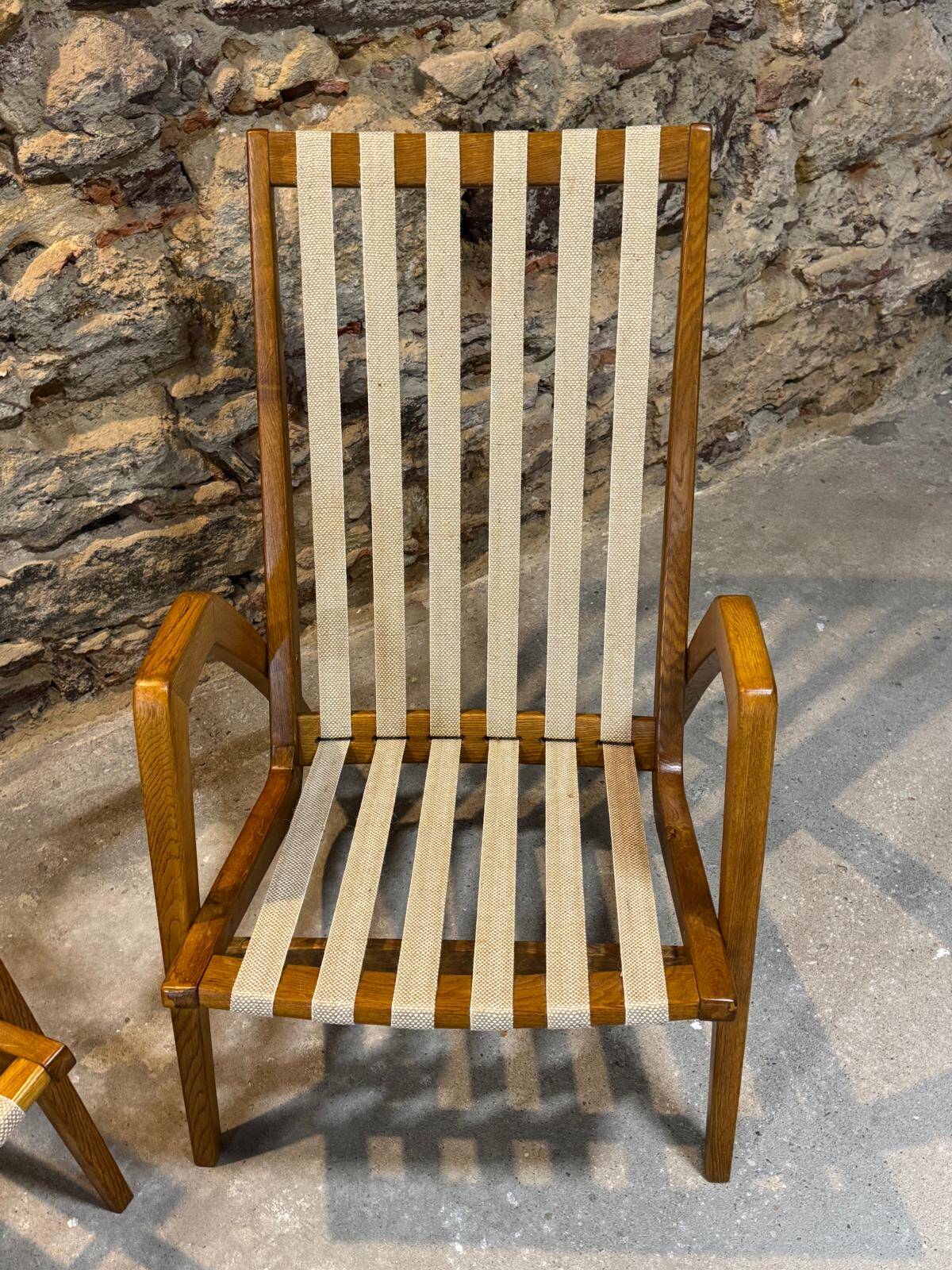 Paire de fauteuils par Jan Vaněk, années 1940, entièrement restaurés, Tchécoslovaquie