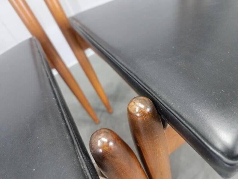 Set of Four Rare Midcentury Dining Chairs, Denmark, 1970s