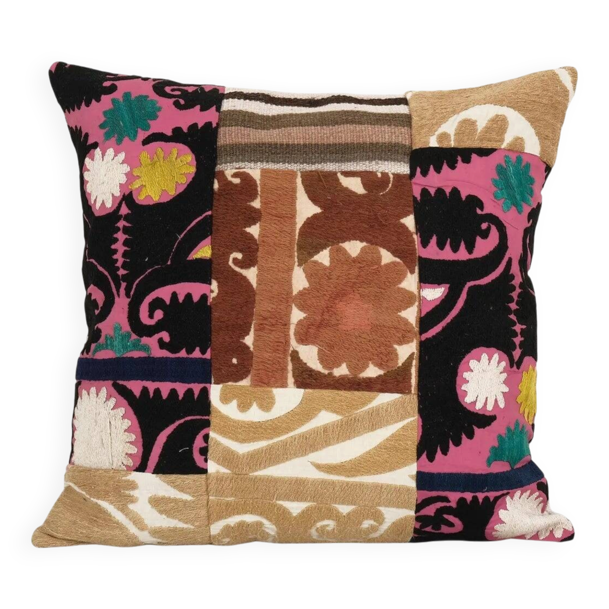Vintage embroidered cushion cover 48x46 cm