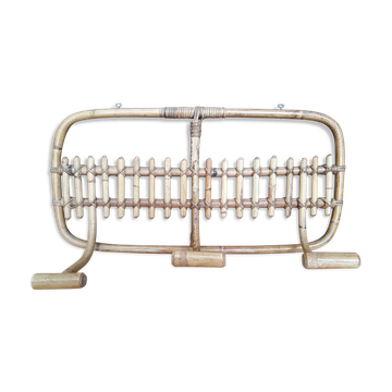 Portemanteau rotin et bambou années 60