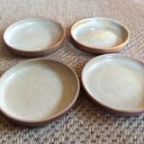 Series of 4 stoneware plates