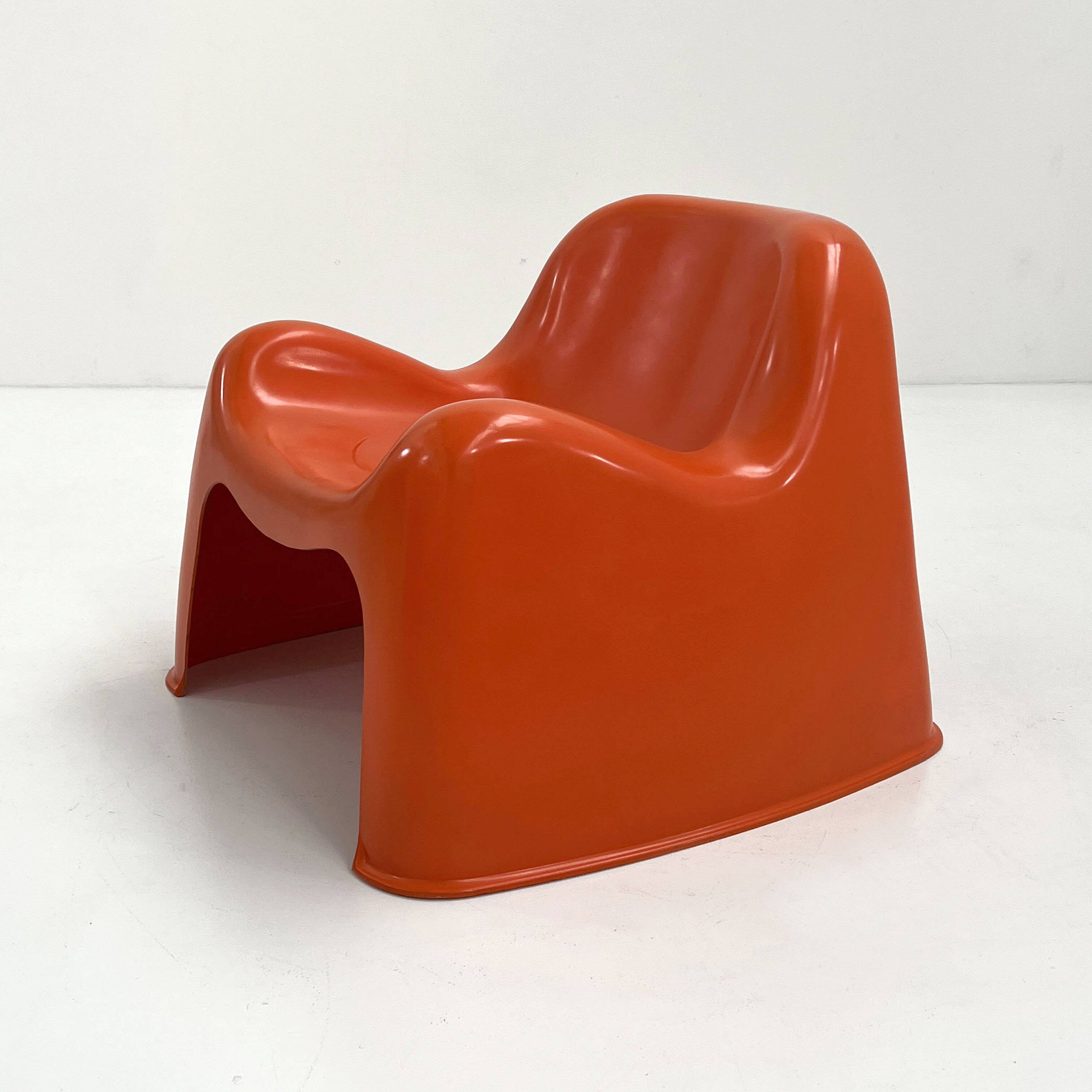 Fauteuil Toga orange par Sergio Mazza pour Artemide, 1960