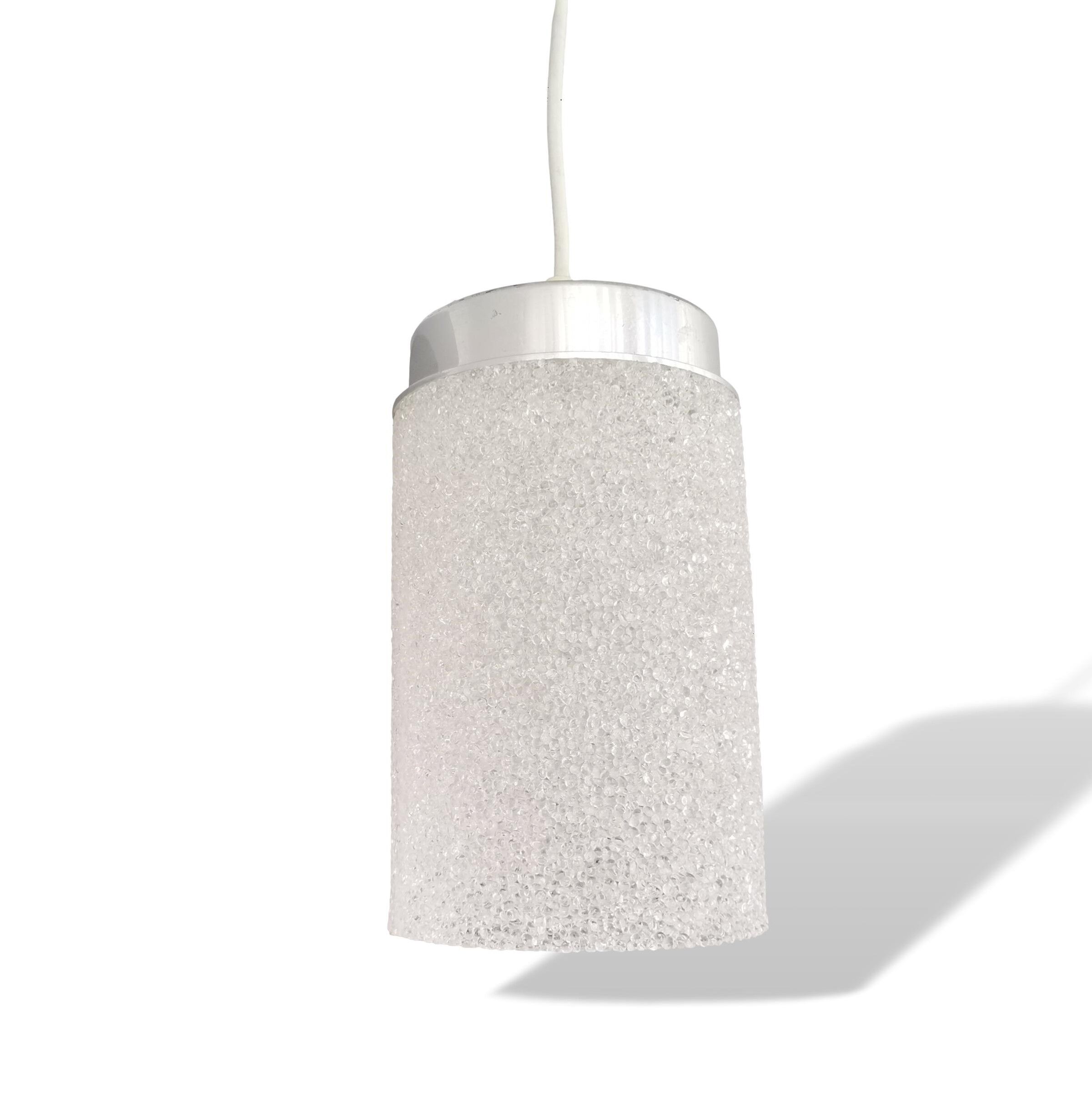 Vintage 60s minimalist white hanging lamp
