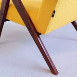Mid Century Easy Chair Model B 310 Var in Yellow Tweed