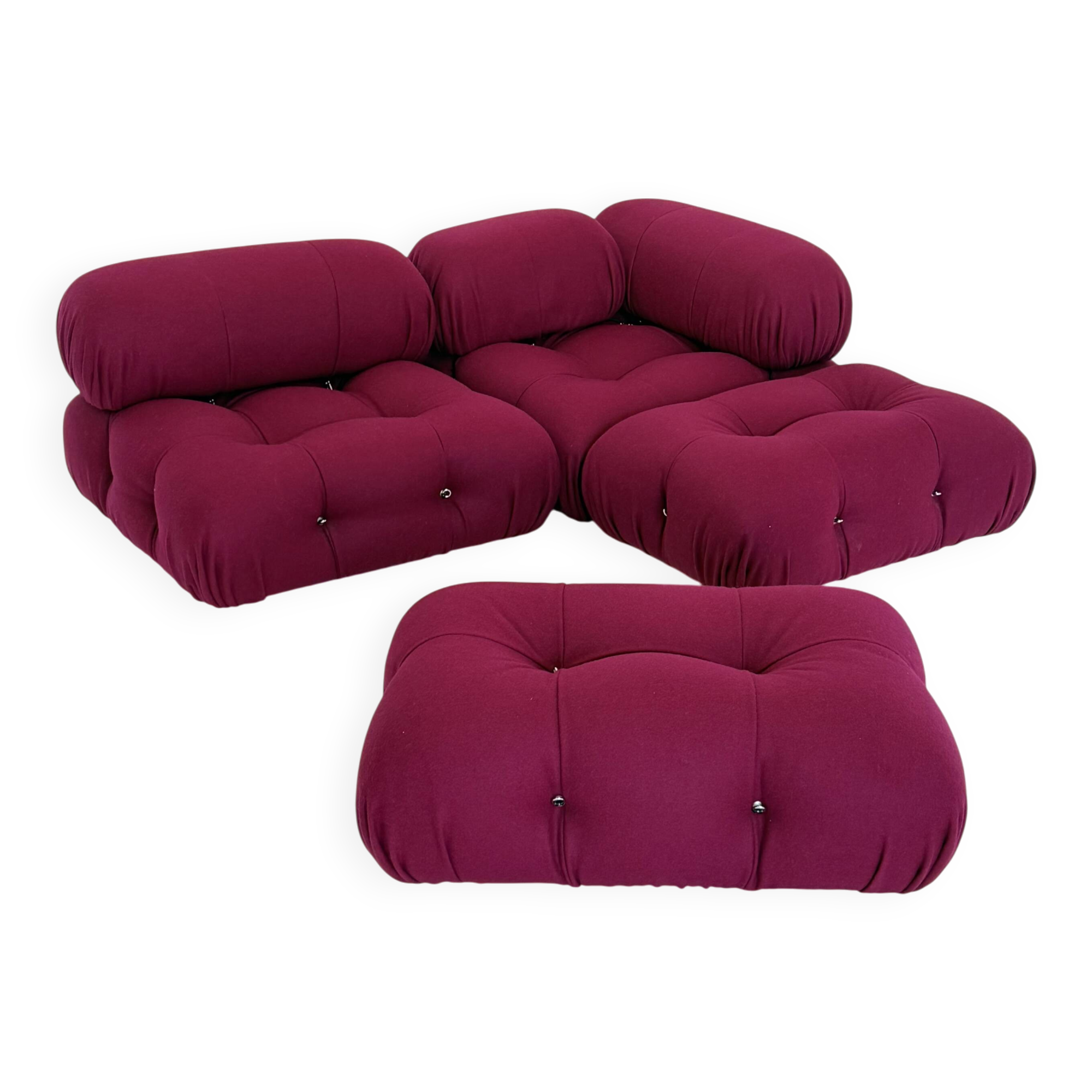 Camaleonda Modular Sofa in Bordeaux by Mario Bellini for B&B Italia