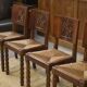 Ensemble de 6 chaises Charles Dudouyt en chêne 1950’s