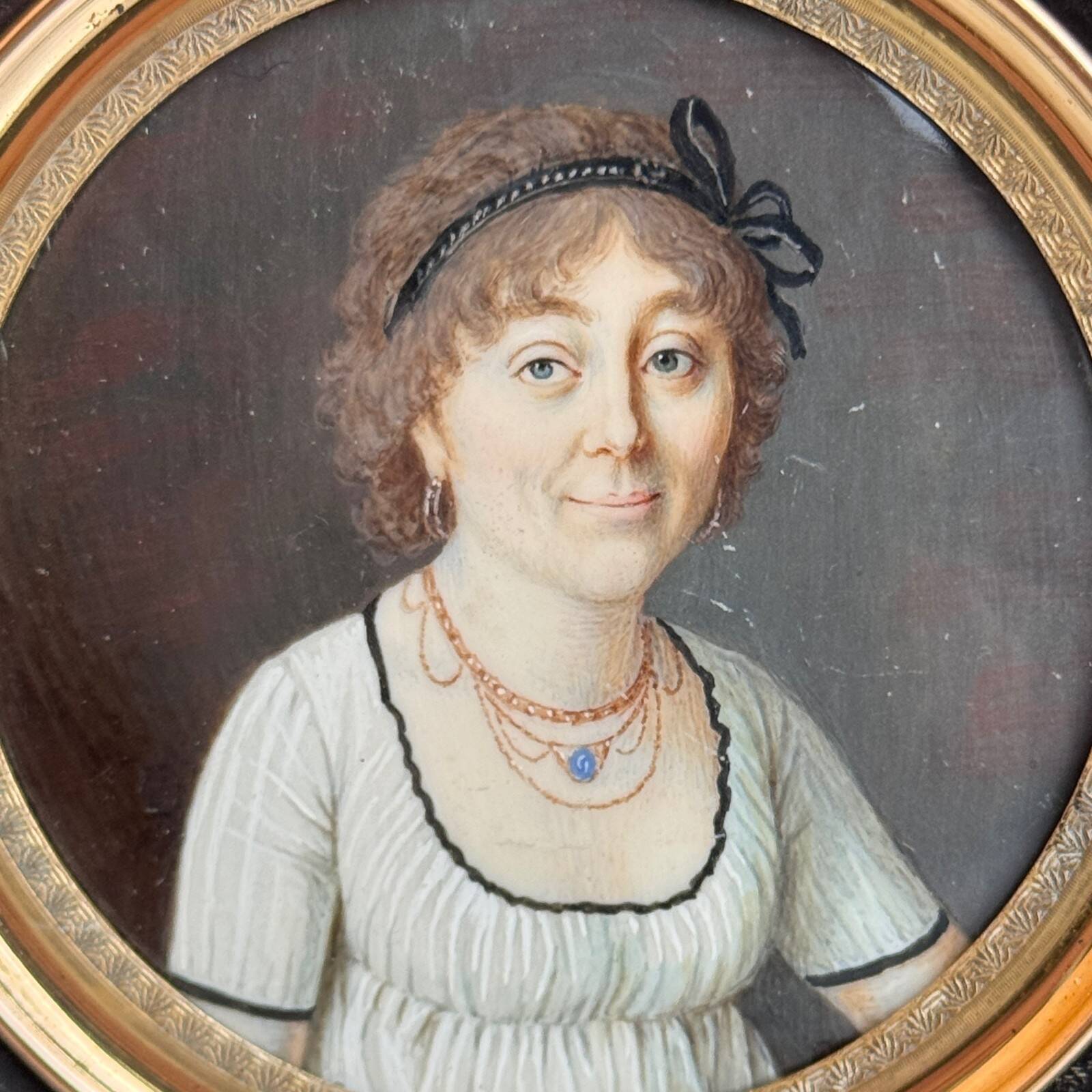 Miniature bust portrait of a woman, early 19th century